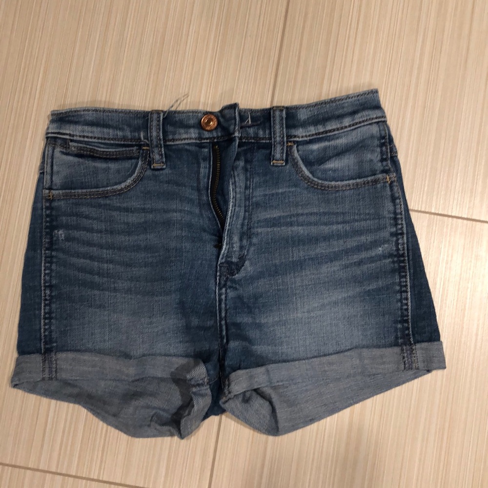 Abercrombie & Fitch High Rise Denim Shorts